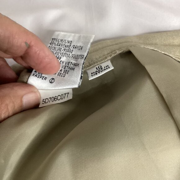 Le Suit Linen Blend Pants – Size 10 – Lined, Side Zip, Straight Leg - Picture 11 of 12